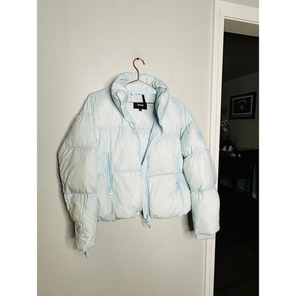 MACKAGE Women's Tessy Light Blue Drawcord Hem Pockets Duck Down Jacket Size XS - Picture 4 of 10
